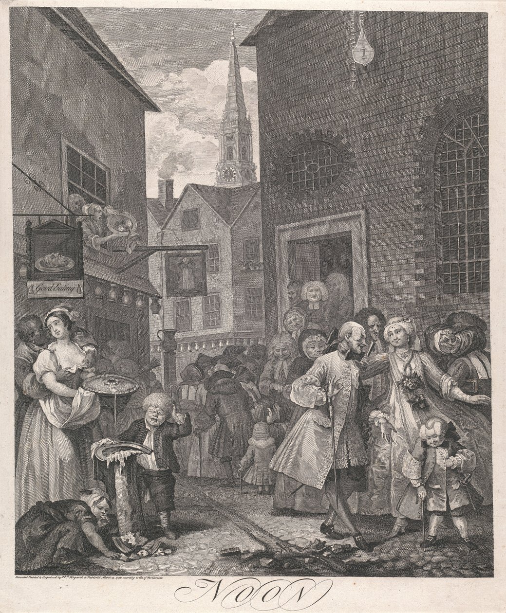 I quattro momenti della giornata, Tavola II: Mezzogiorno da William Hogarth