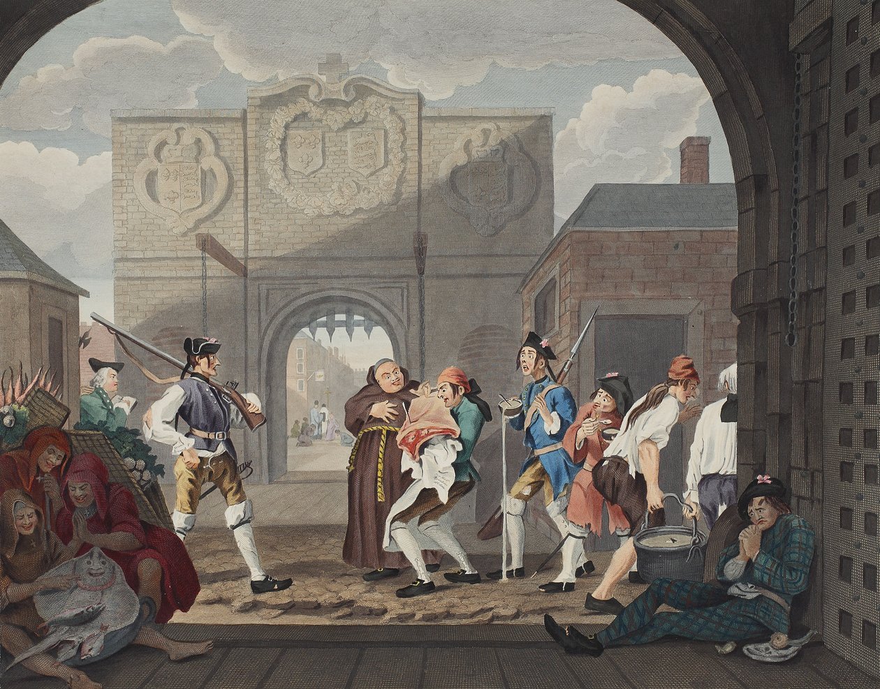 La porta di Calais, o O The Roast Beef of Old England, illustrazione da 