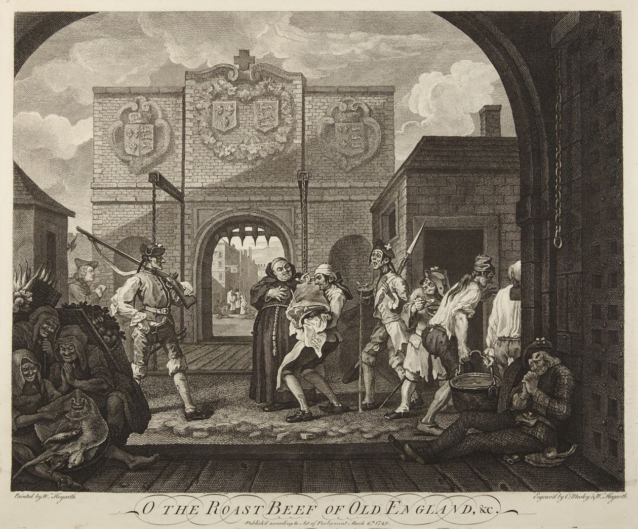 La porta di Calais o Il roast beef della vecchia Inghilterra da William Hogarth