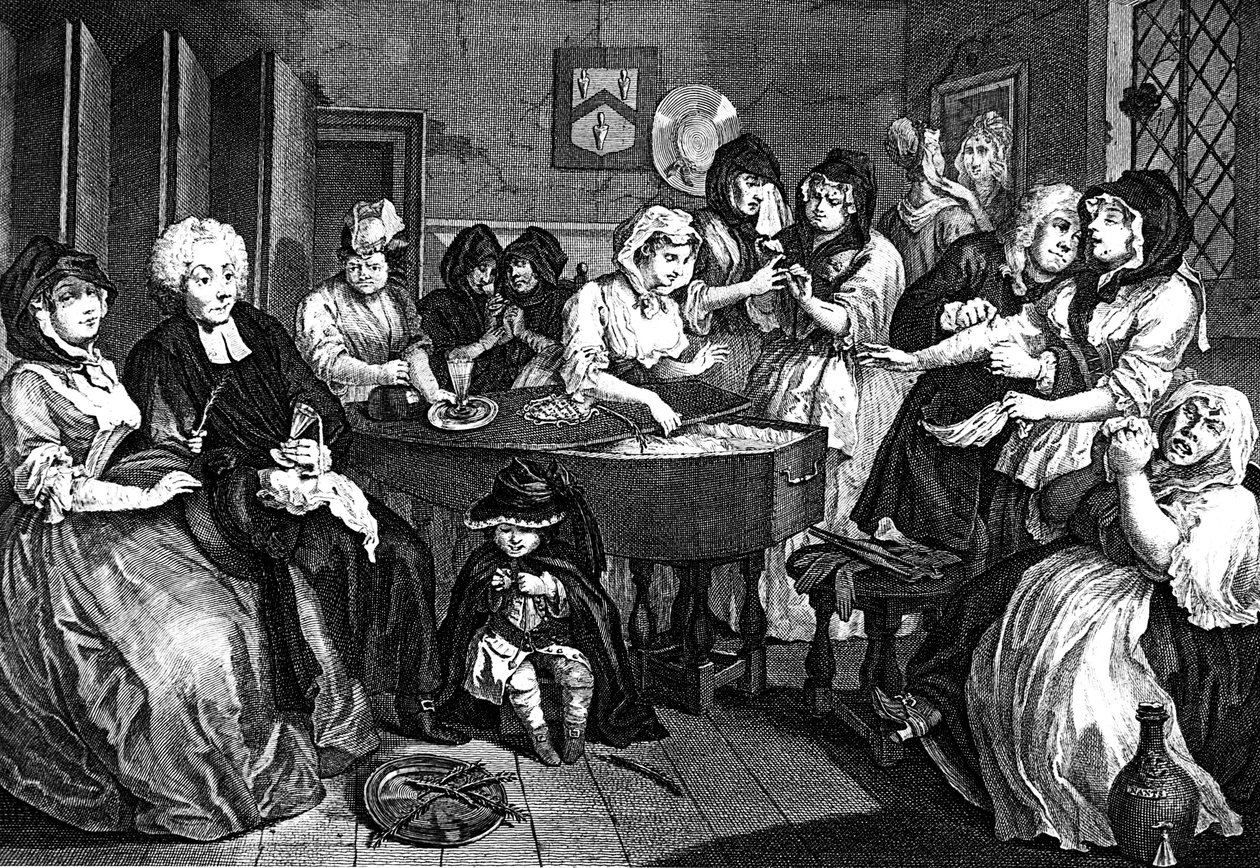 Il progresso della prostituta, 1733 da William Hogarth