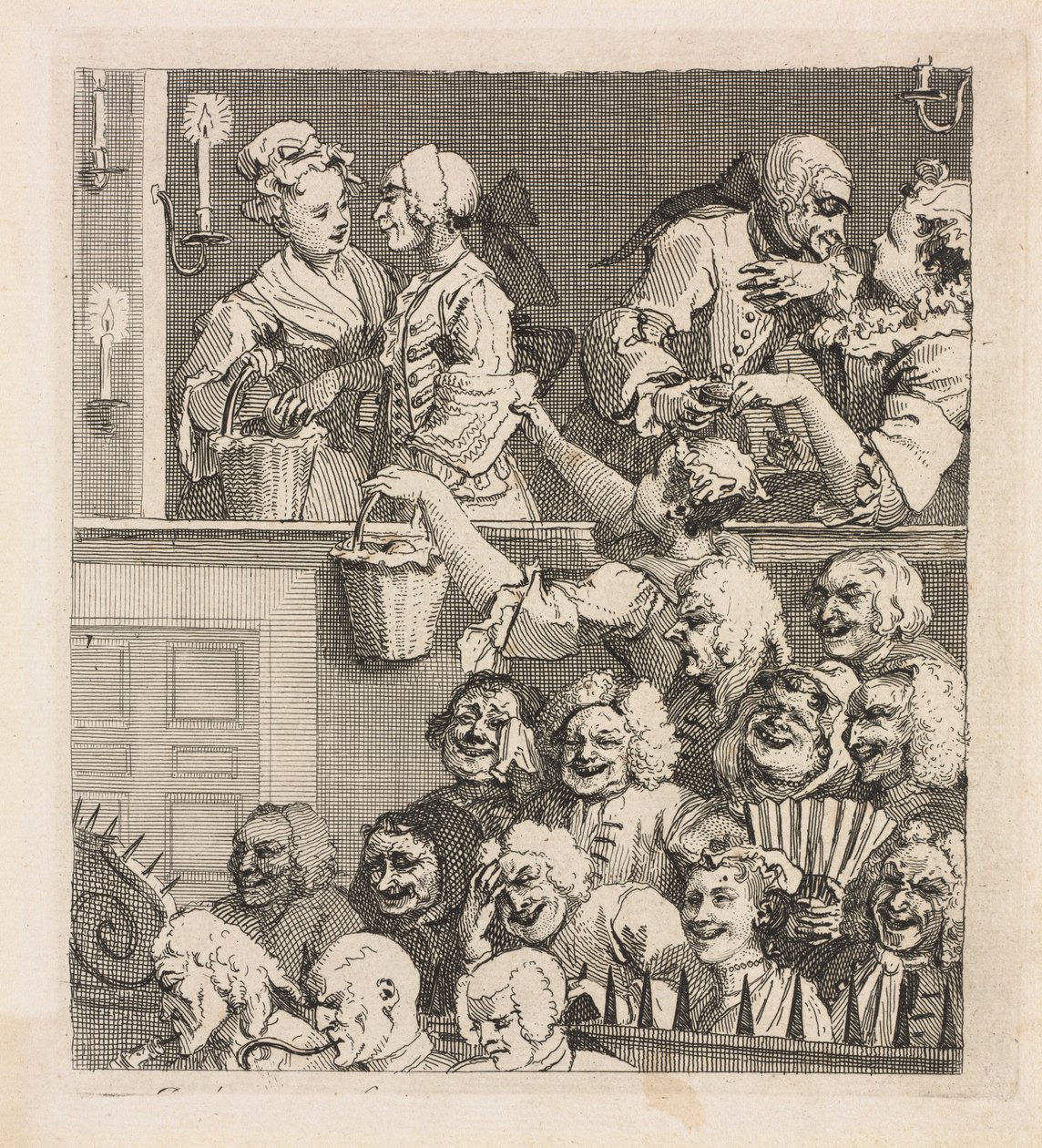 Il pubblico che ride, 1733 da William Hogarth