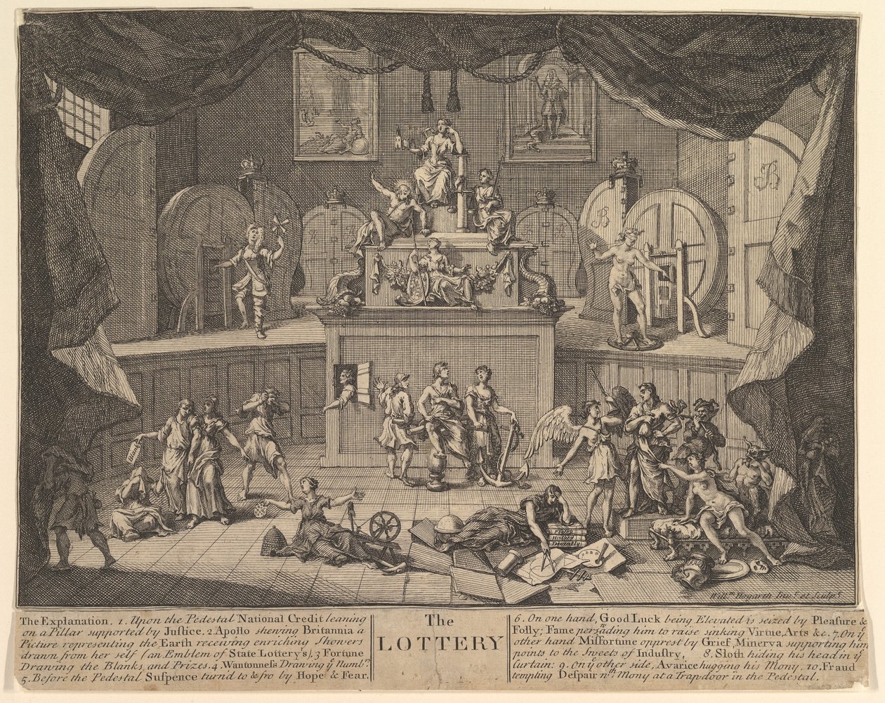 La lotteria, dopo 1724 da William Hogarth