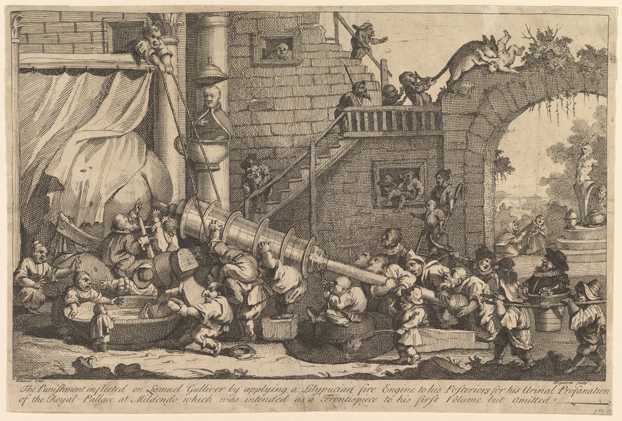 La Punizione Inflitta a Lemuel Gulliver, dicembre 1726 da William Hogarth
