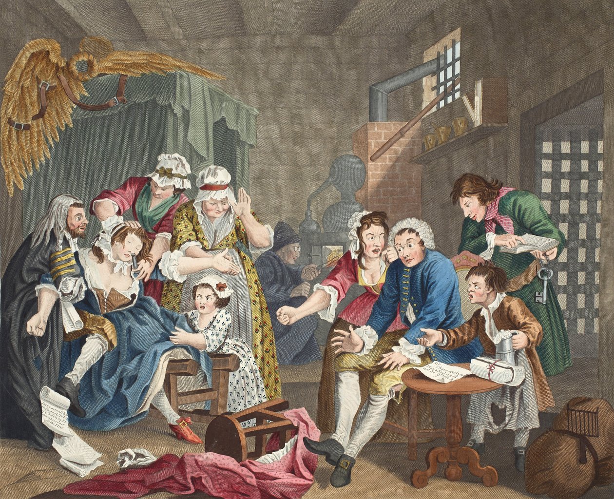 Il libertino in prigione, tavola VII, da 