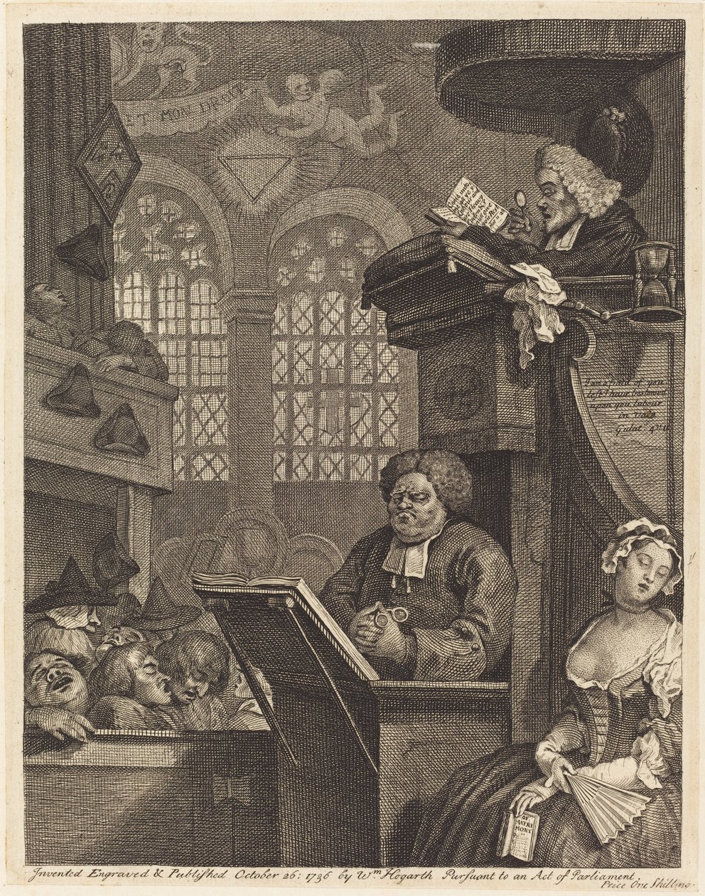 La congregazione addormentata da William Hogarth