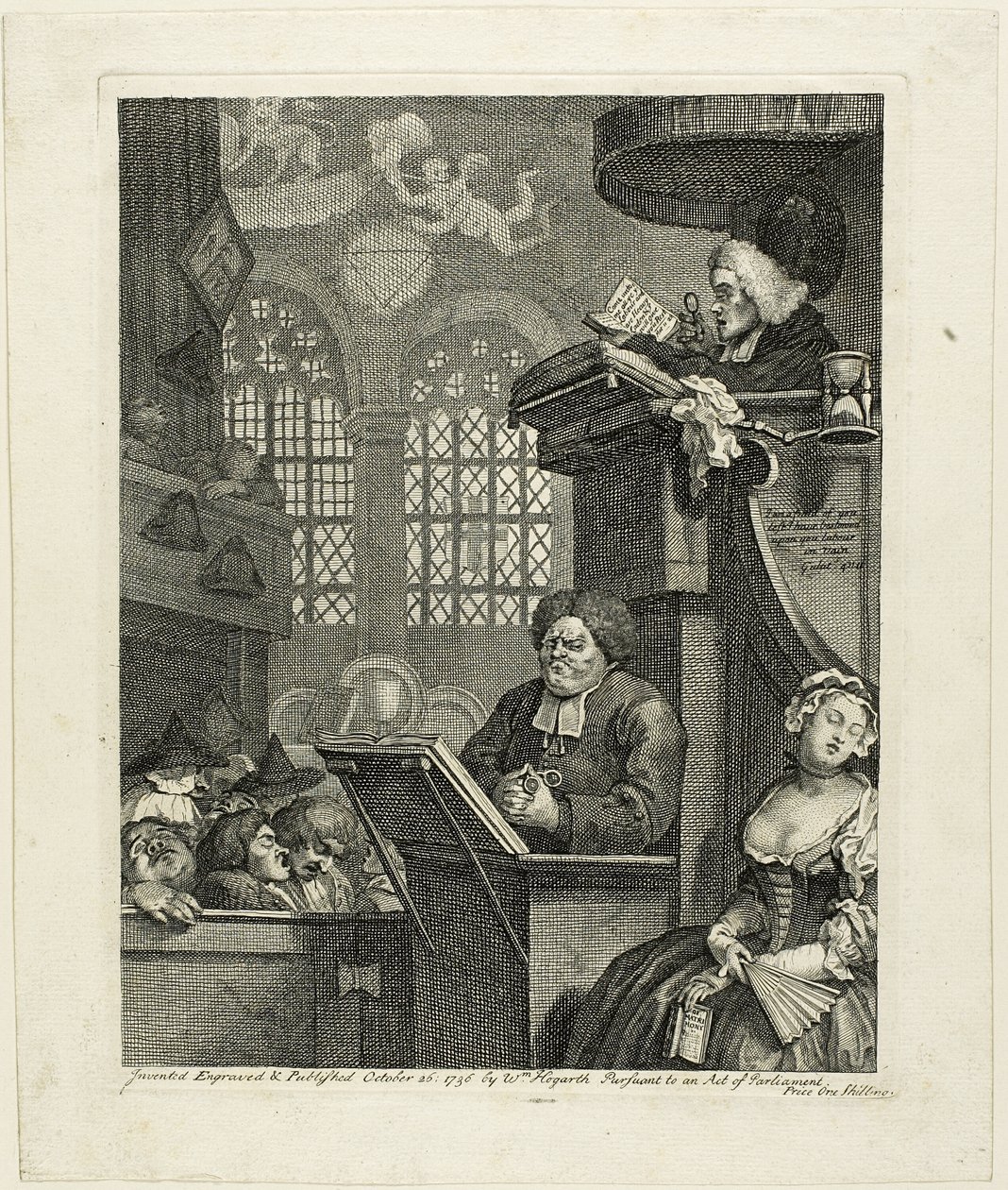 La congregazione addormentata da William Hogarth
