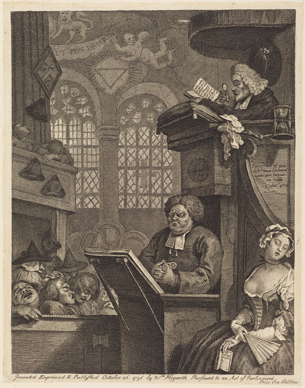 La congregazione addormentata da William Hogarth