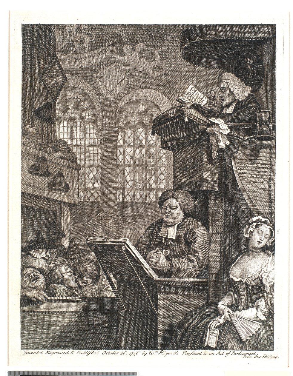 La congregazione dormiente da William Hogarth