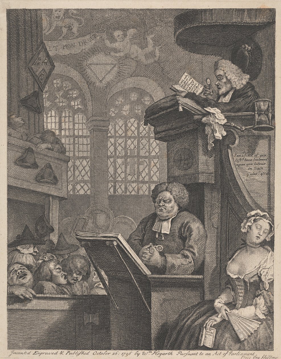 La congregazione addormentata da William Hogarth