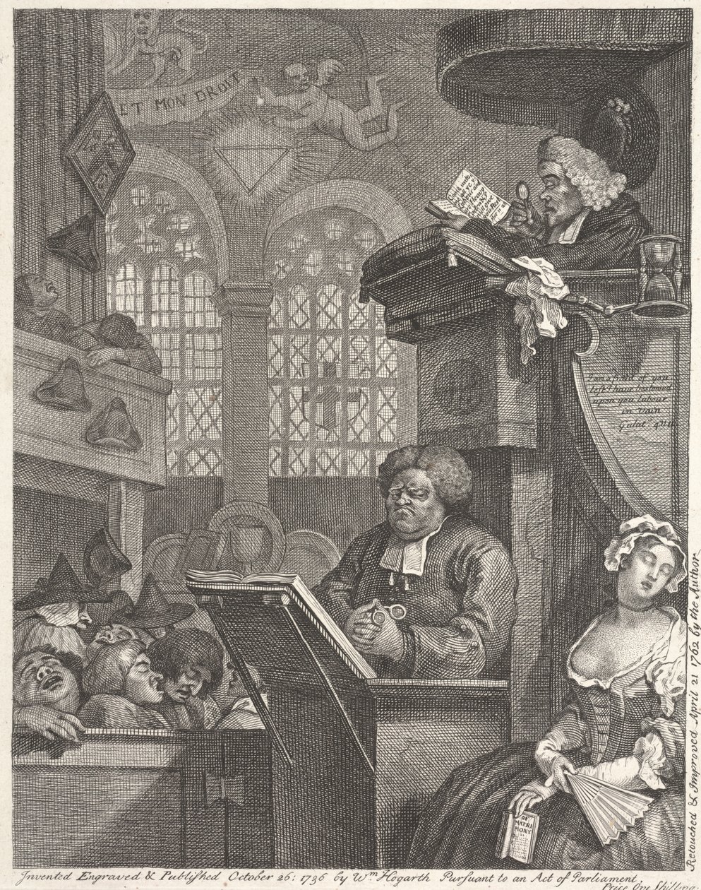 La congregazione addormentata da William Hogarth
