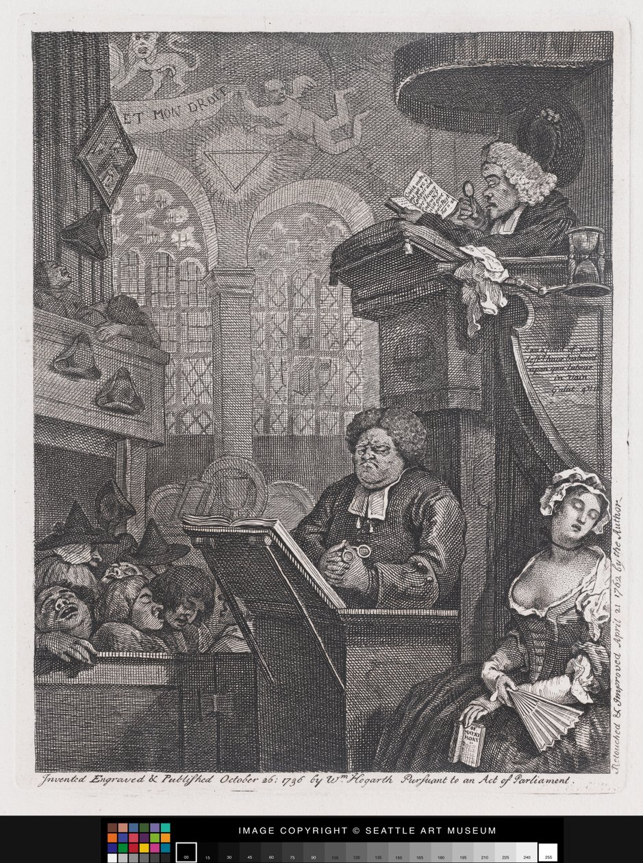 La congregazione dormiente da William Hogarth