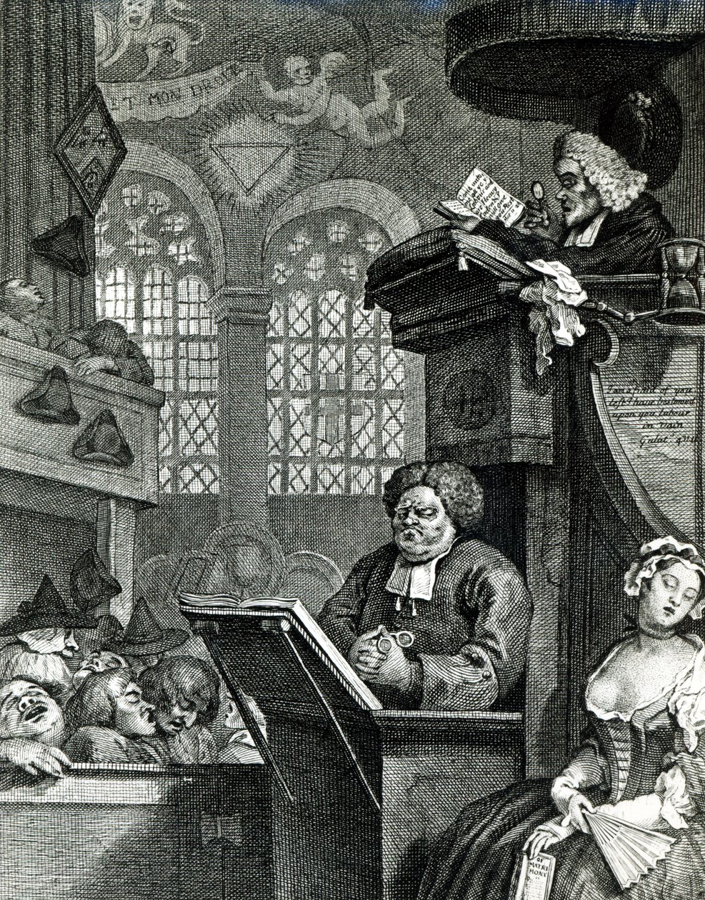 La congregazione addormentata, 1736 da William Hogarth