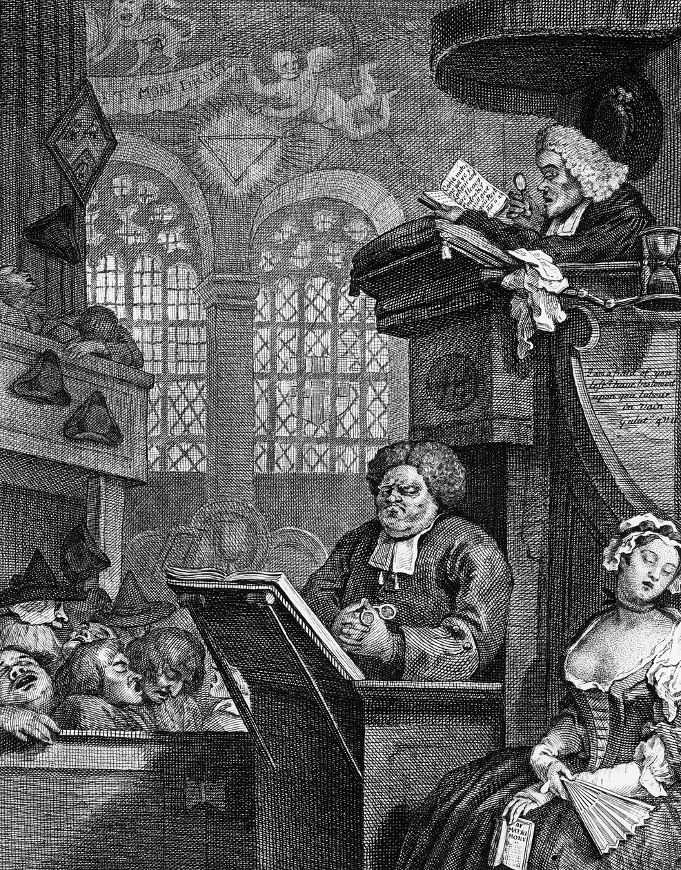 La congregazione addormentata da William Hogarth