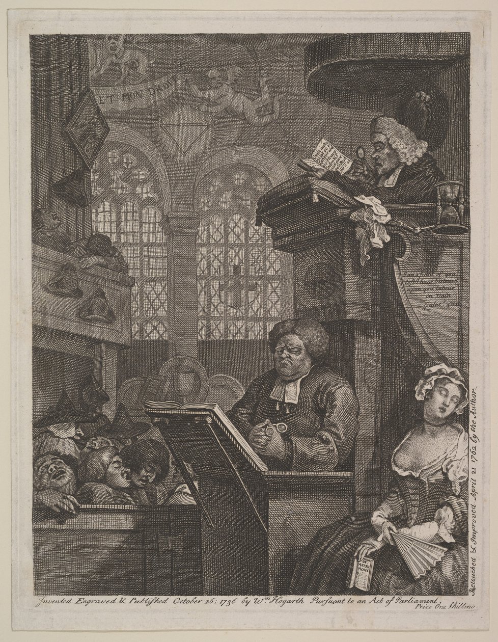 La congregazione addormentata, 21 aprile 1762 da William Hogarth