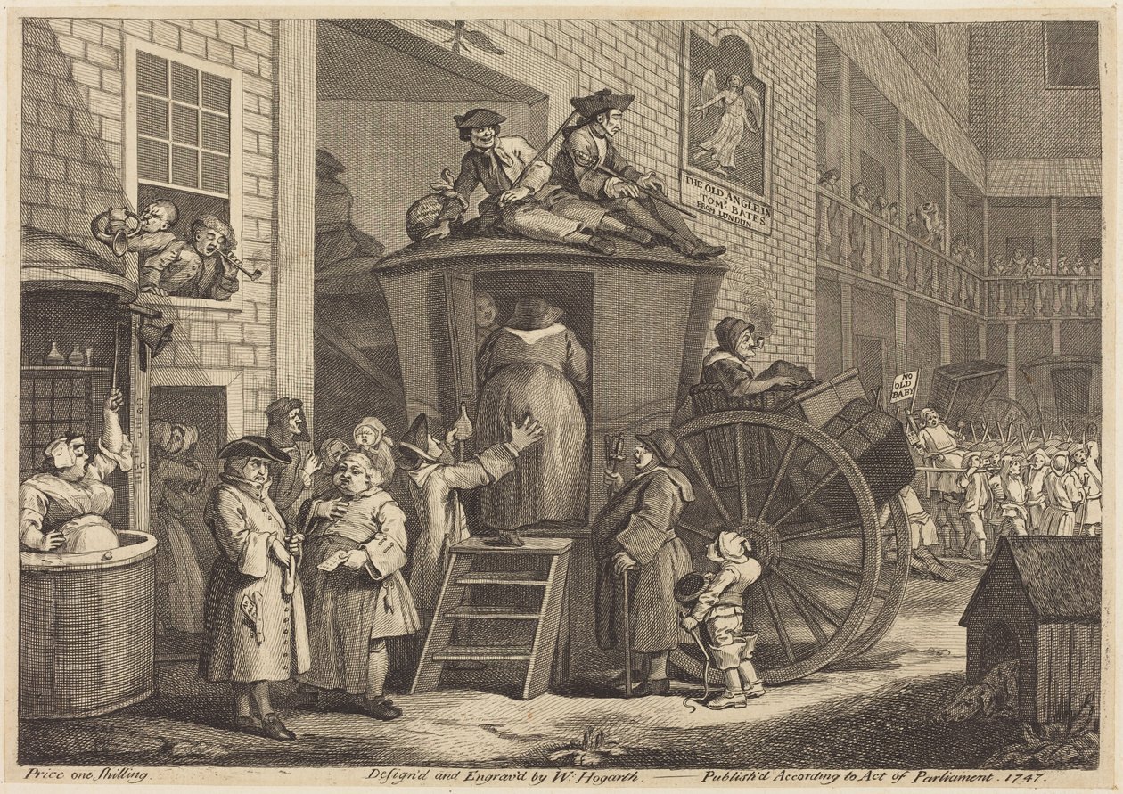 La diligenza, ovvero il cortile della locanda di campagna da William Hogarth
