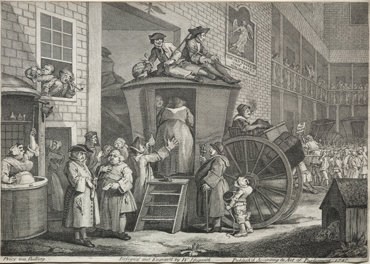 La diligenza, 1747 da William Hogarth
