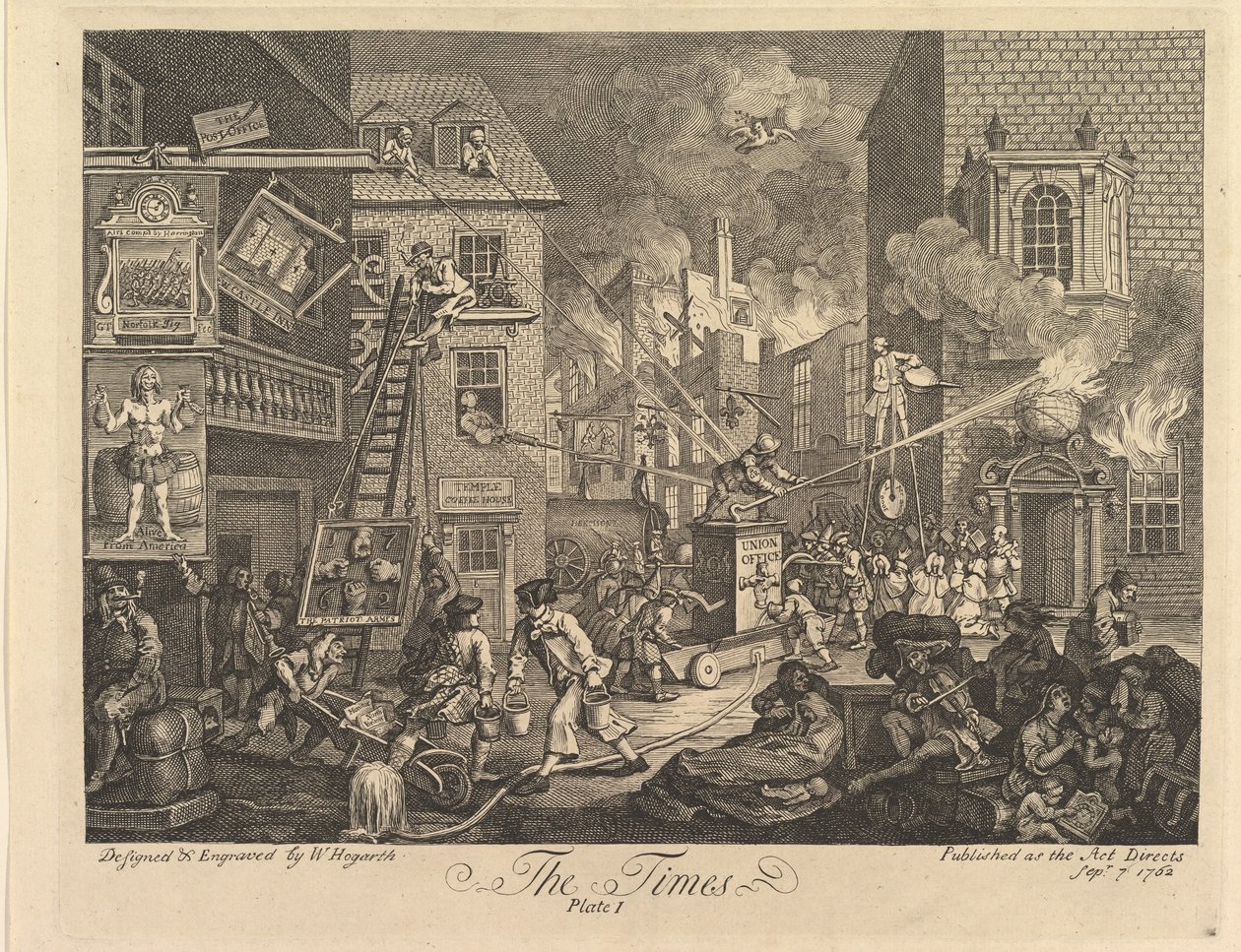 The Times, Tavola 1 da William Hogarth