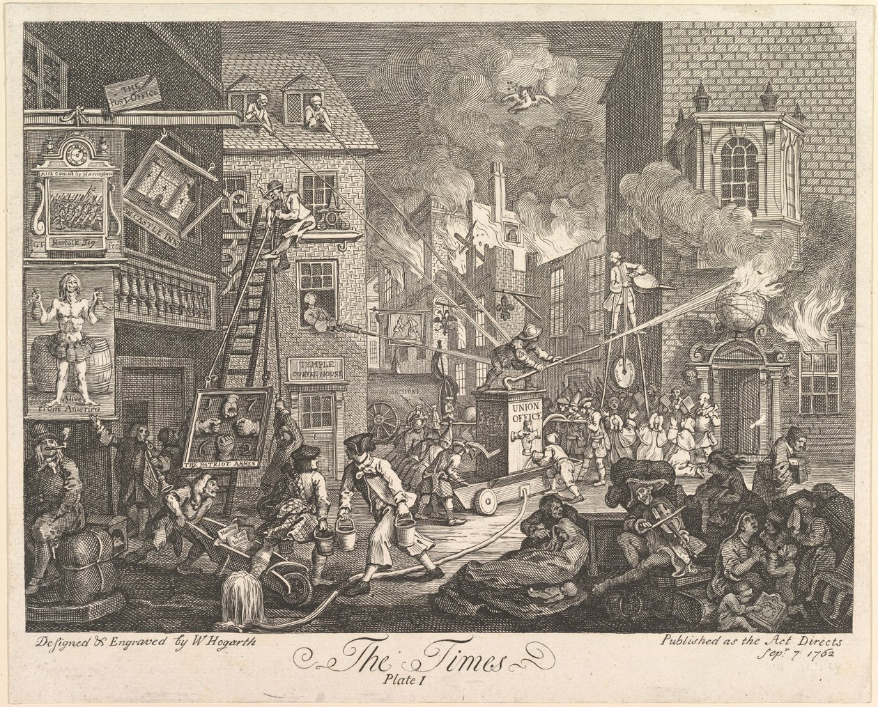 The Times, Tavola 1 da William Hogarth