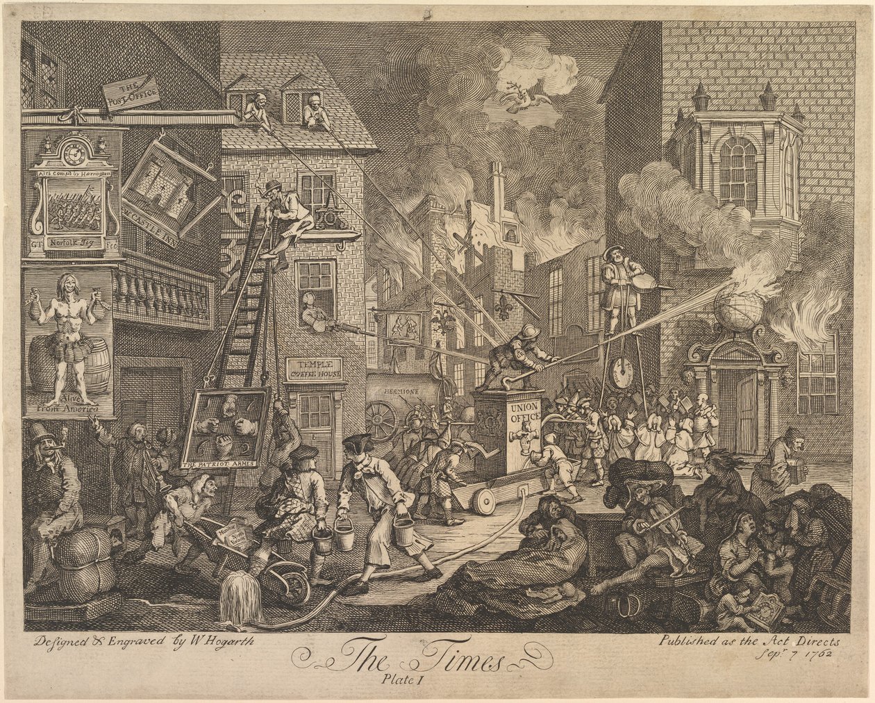 The Times, tavola 1 da William Hogarth
