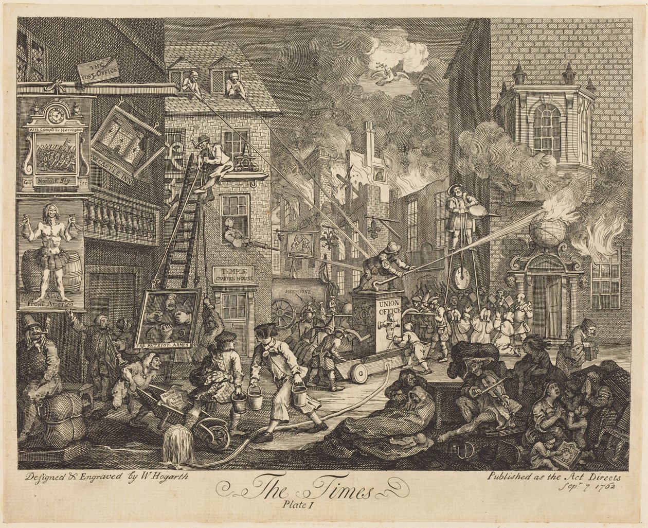 The Times, pag. 1 da William Hogarth