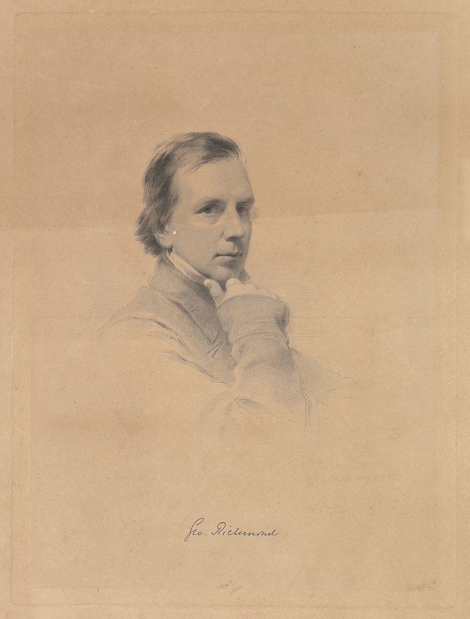 George Richmond - Autoritratto, 1850-70 da William Holl