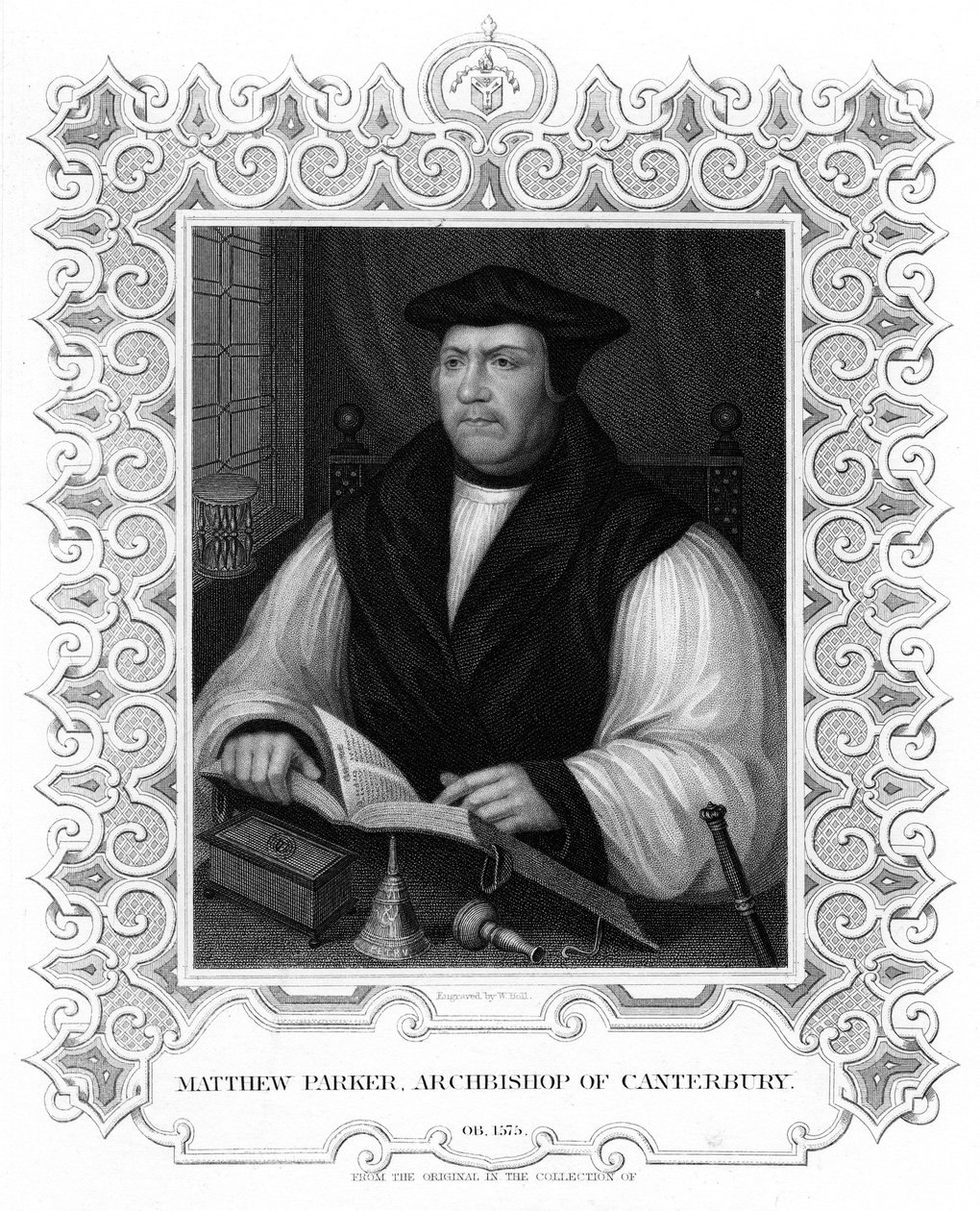 Matthew Parker, prelato inglese, XIX secolo da William Holl