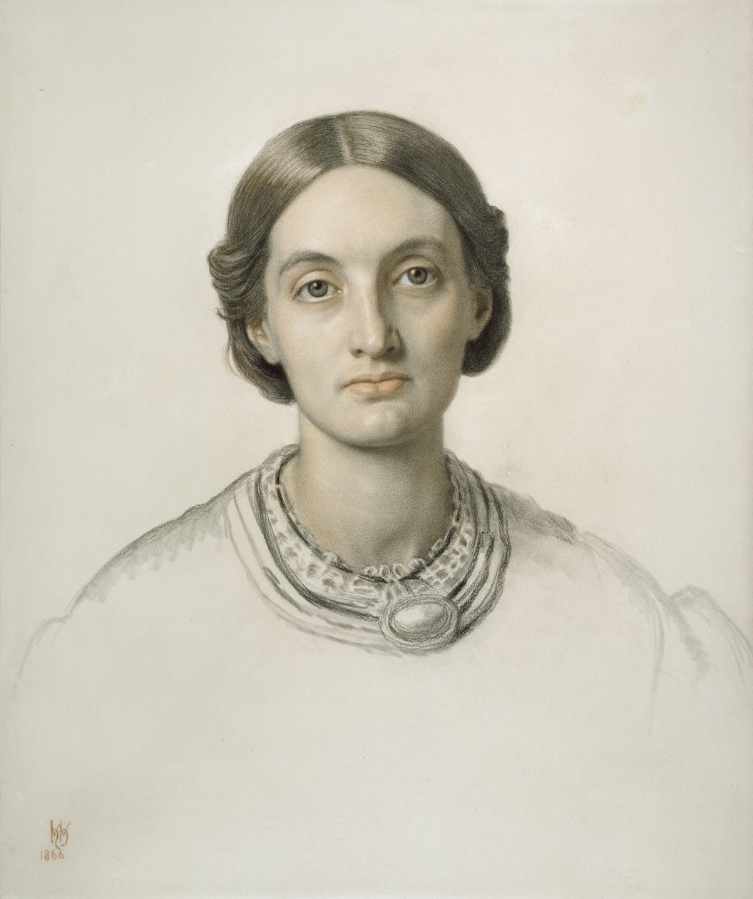 Fanny Holman Hunt (gesso rosso e nero) da William Holman Hunt