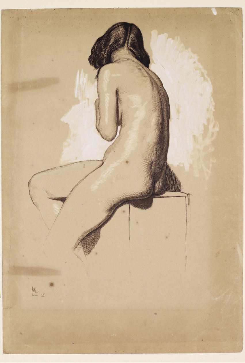Nudo femminile - Studio di schiena da William Holman Hunt