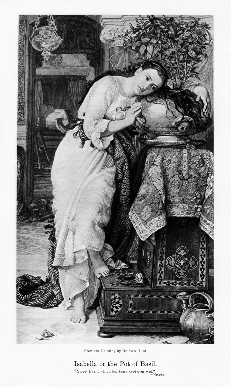 Isabella e il vaso di basilico, c1867 da William Holman Hunt