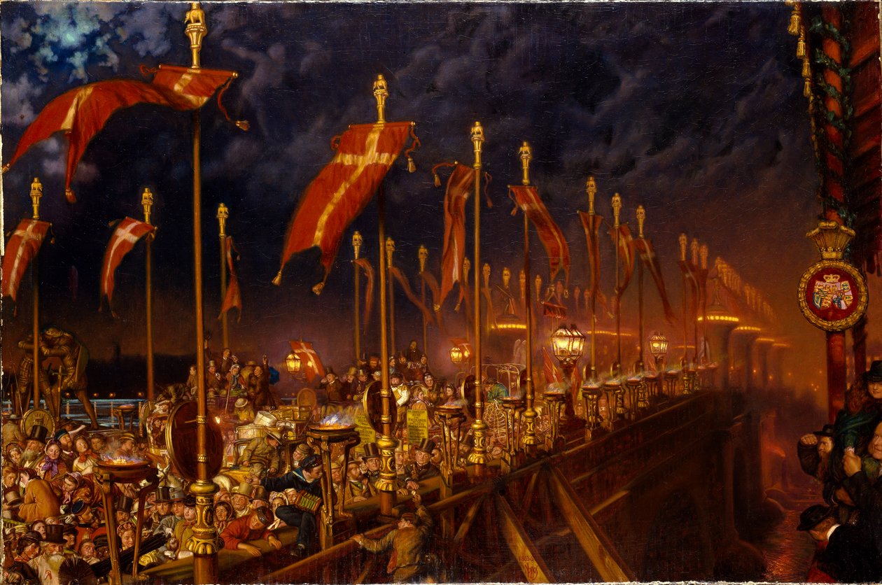Ponte di Londra nella notte del matrimonio del Principe e della Principessa di Galles, 1863 da William Holman Hunt