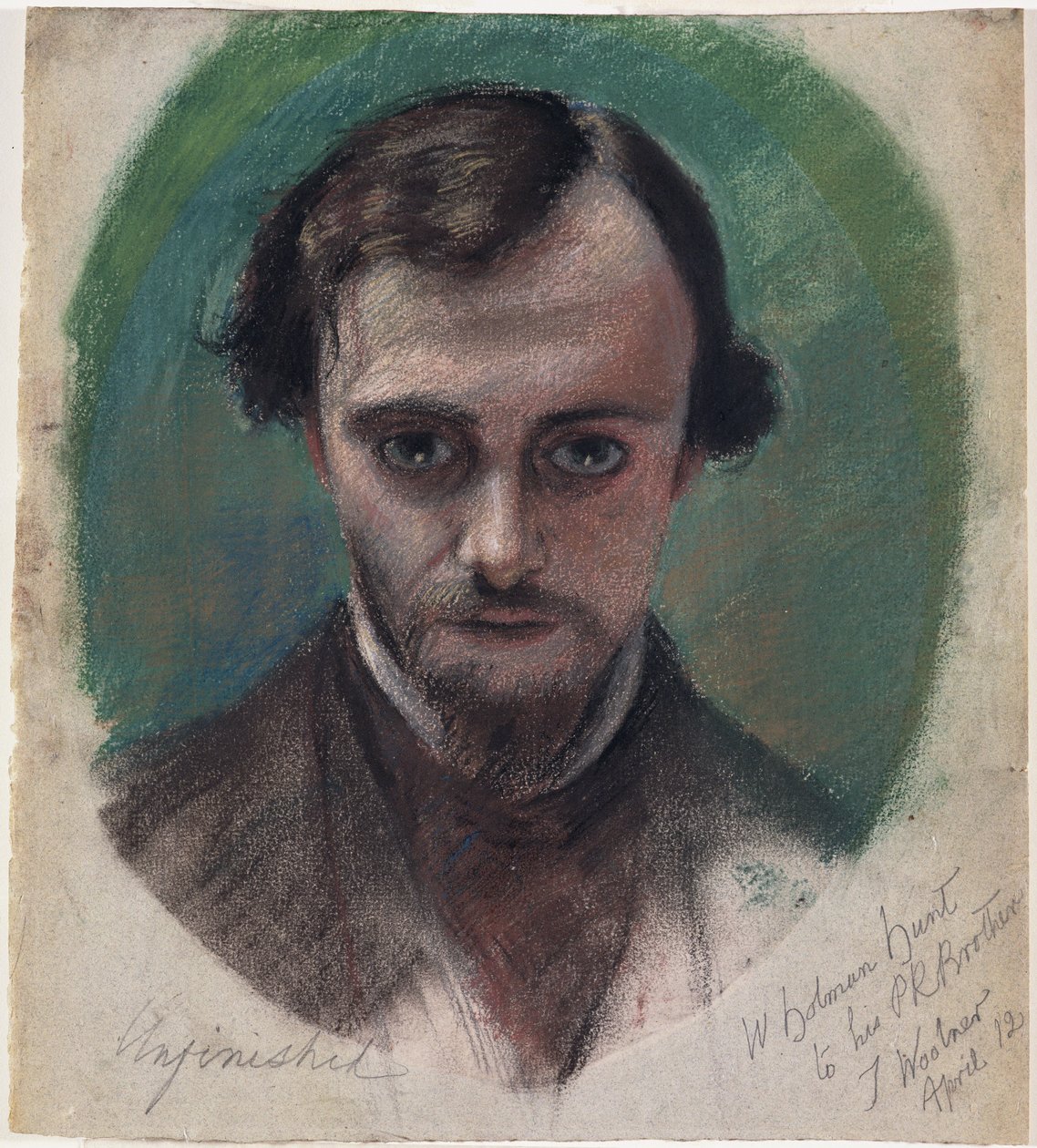Ritratto di Dante Gabriel Rossetti (1828-82) 1853 da William Holman Hunt