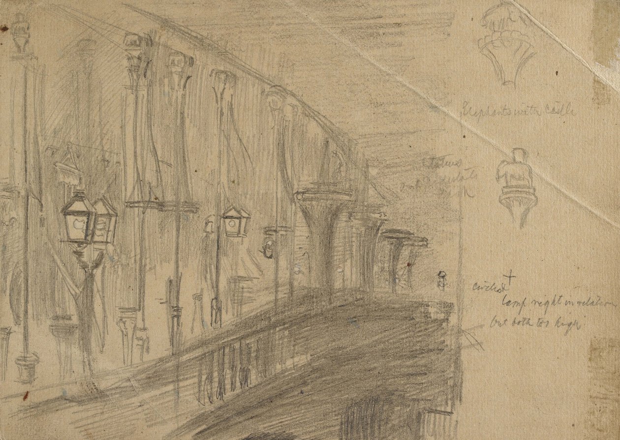 Recto: Studio del London Bridge per 