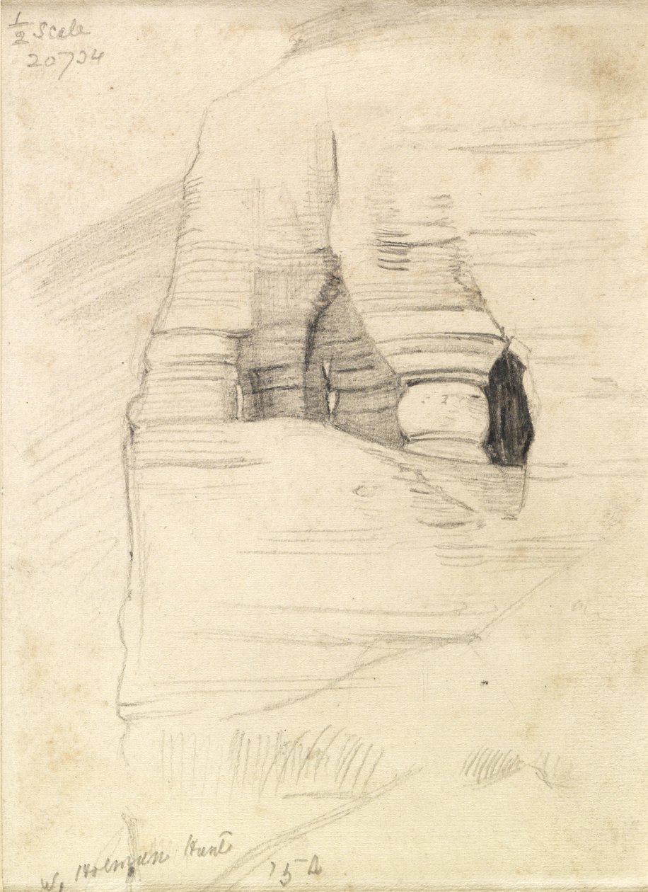 Rocce a Wady Zuara, il Mar Morto, 1854 da William Holman Hunt