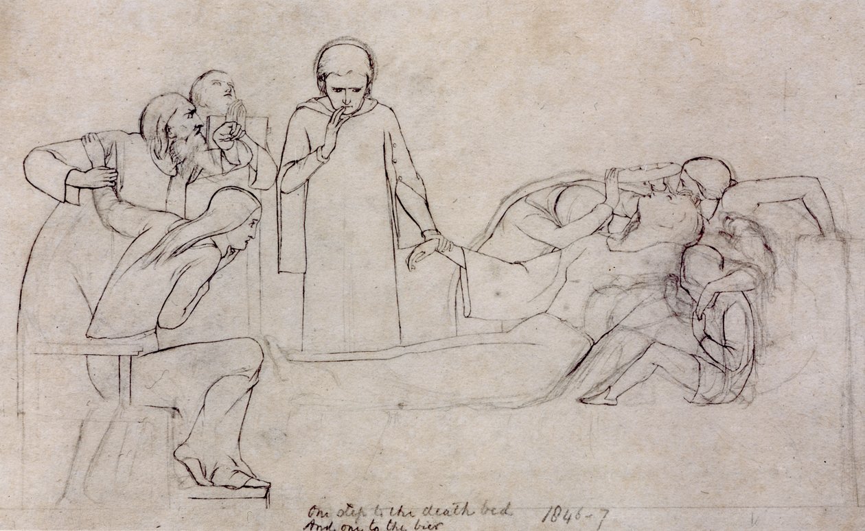 Studi per le figure del Dottore, Piangenti e Minerva da William Holman Hunt