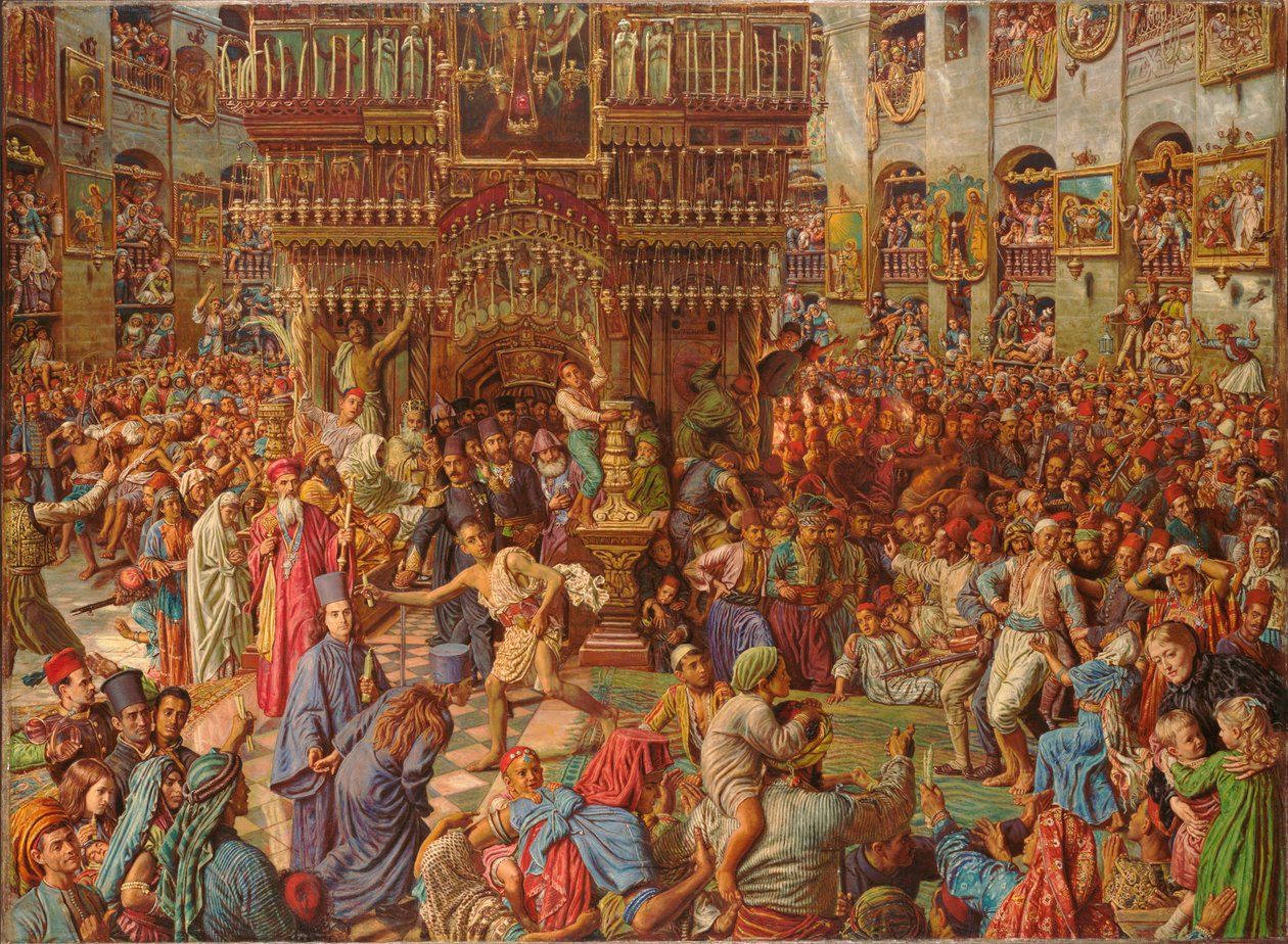 Il miracolo del Fuoco Sacro, Chiesa del Santo Sepolcro da William Holman Hunt