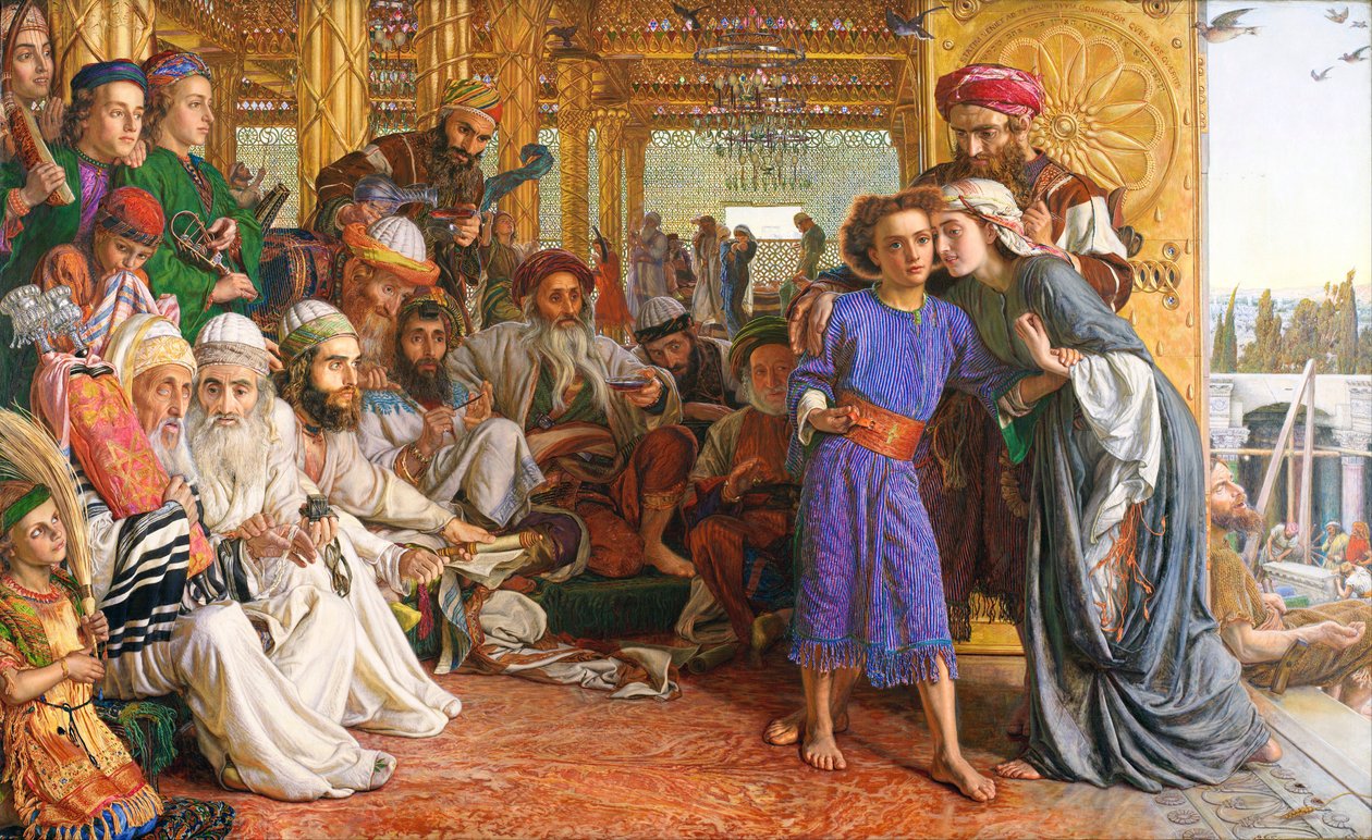 Scoperta del Salvatore nel tempio da William Holman Hunt
