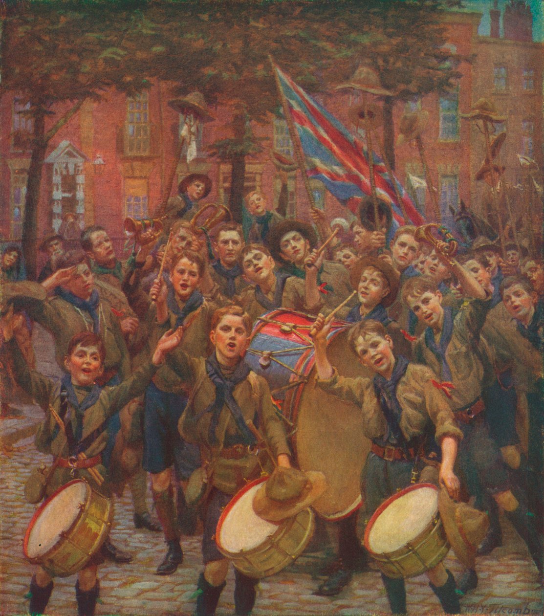 Acclamando il Capo Scout, c1914 1928 da William Holt Yates Titcomb