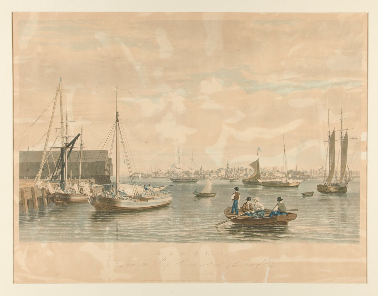 Boston. Dalla Ship House, estremità ovest del Navy Yard da William James Bennett