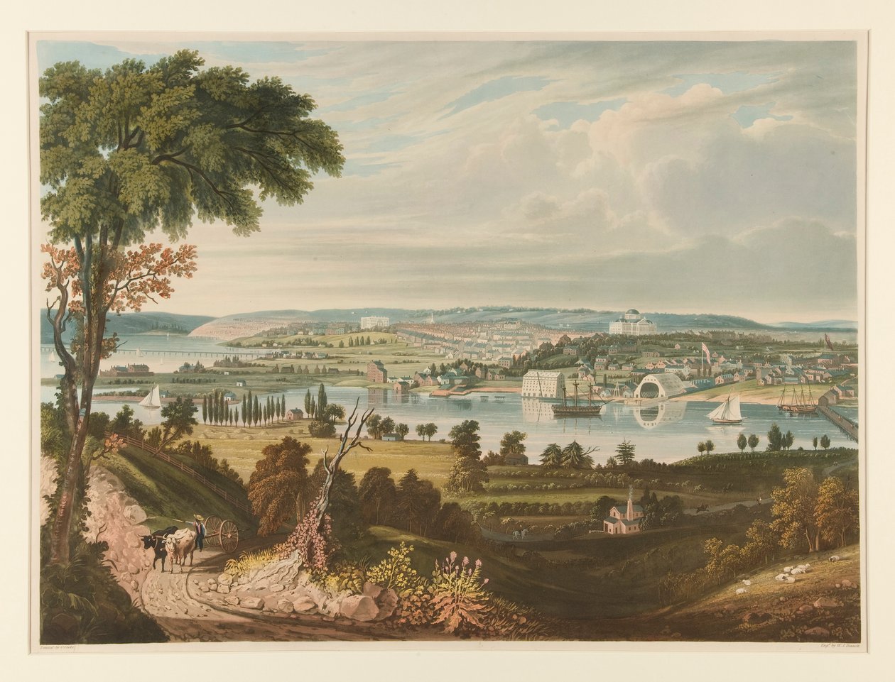 Città di Washington da oltre il cantiere navale da William James Bennett