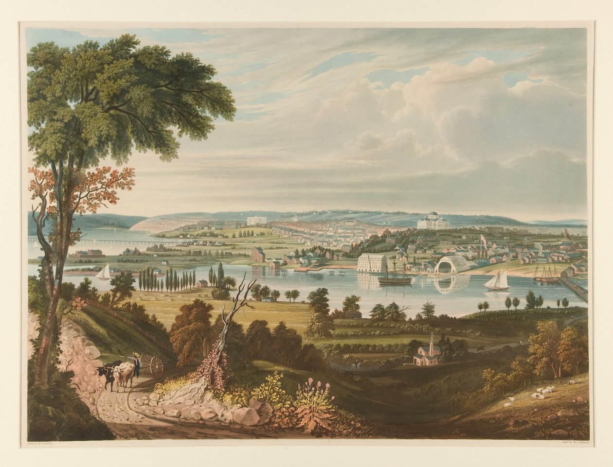 Città di Washington oltre il cantiere navale da William James Bennett