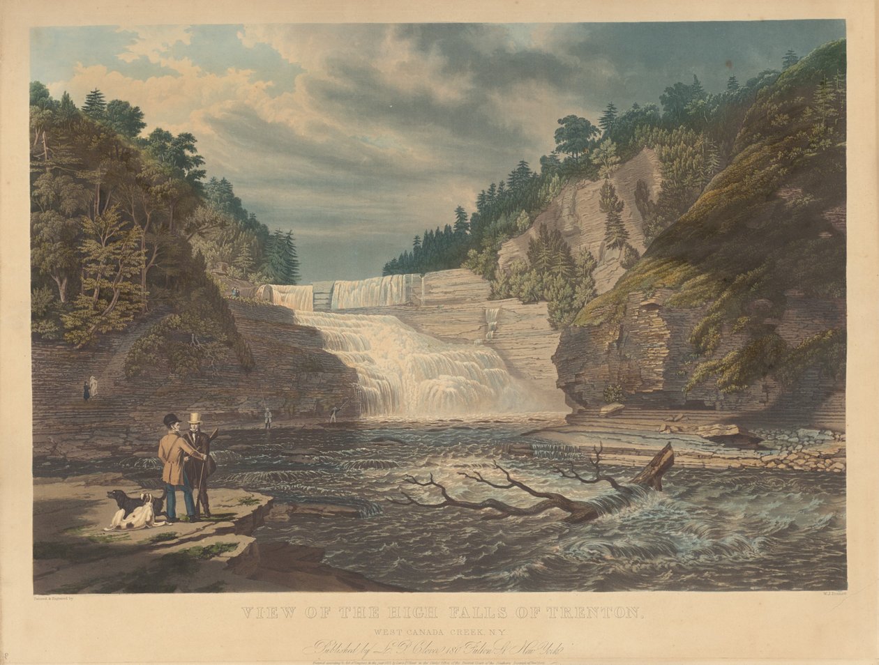 Veduta delle High Falls di Trenton: West Canada Creek, New York da William James Bennett