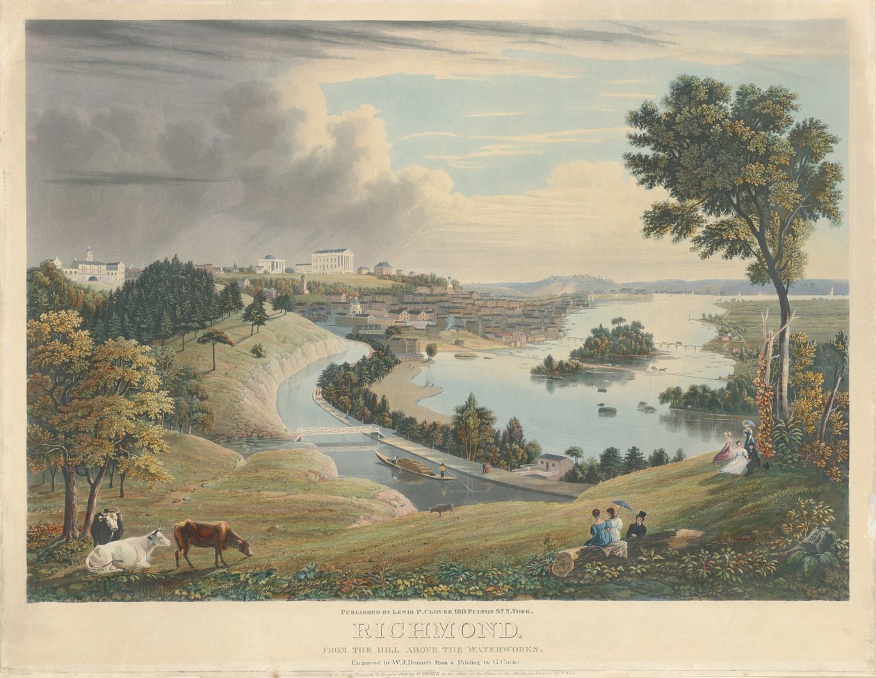 Richmond: dalla collina sopra gli acquedotti da William James Bennett after George Cooke