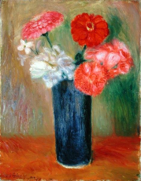 Fiori in un vaso blu da William James Glackens