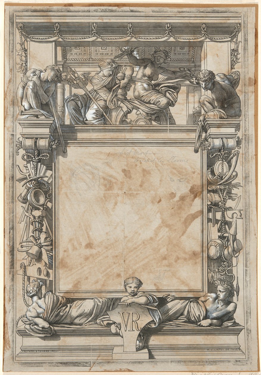 Progetto per il Certificato di Menzione Onorevole della London International Exhibition del 1862 da William James Linton