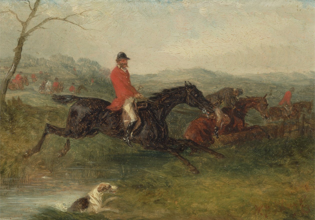 Caccia alla Volpe: Saltando un Ruscello da William Joseph Shayer