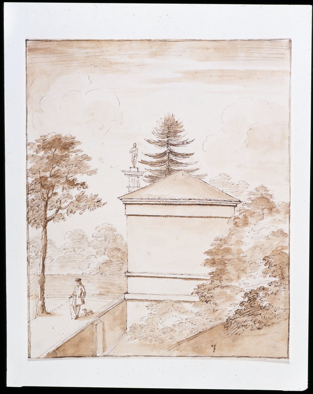 Chiswick, vista del lato della Casa dei Cervi presa dall