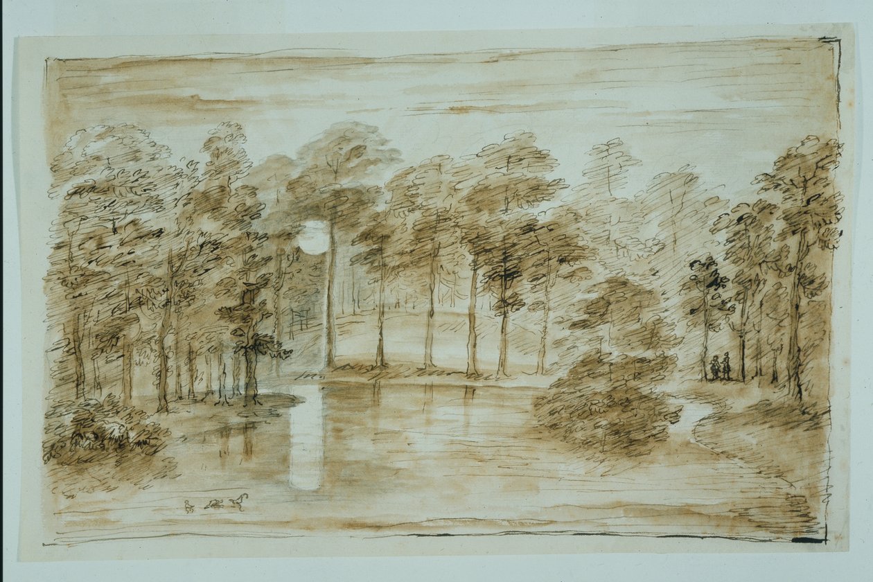 Progetto per il giardino boschivo acquatico, visto al chiaro di luna da William Kent