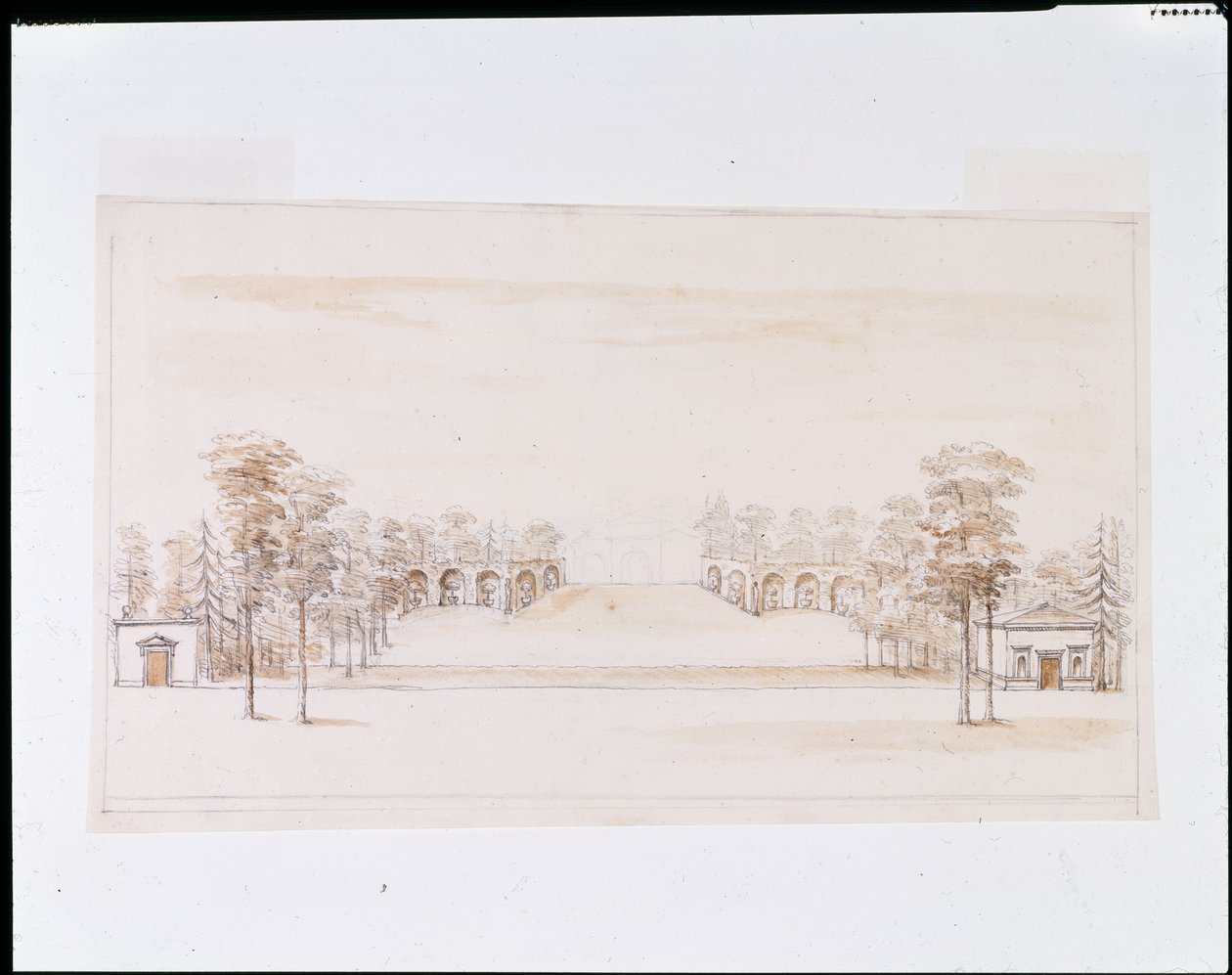 Progetto prospettico per una nuova aranciera da William Kent