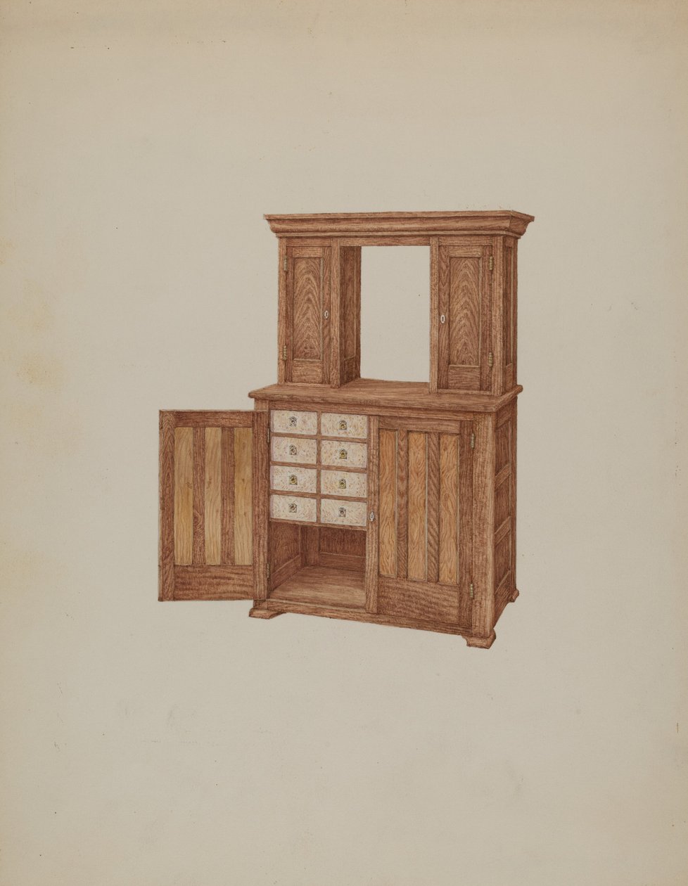 Armadio, con Serrature in Avorio, c. 1937 da William Kieckhofel
