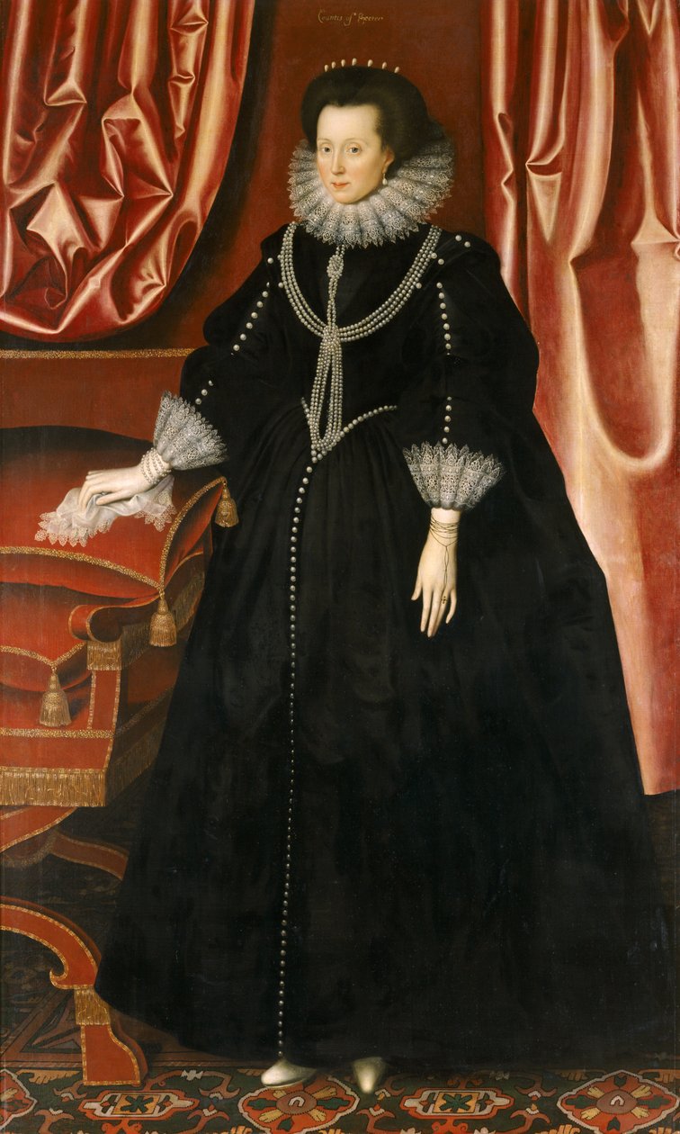 Elizabeth Drury, Contessa di Exeter, c.1615 da William Larkin